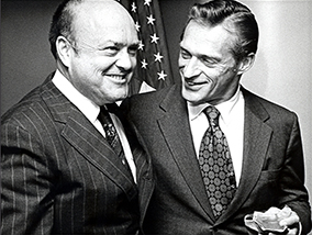 John S. Foster with then Secretary of Defense Melvin Laird, 1972.