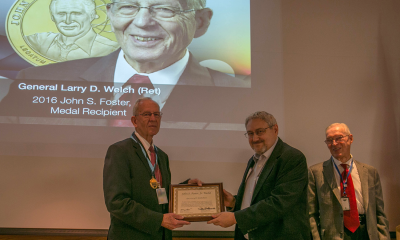 Gen. Larry D. Welch receiving the award
